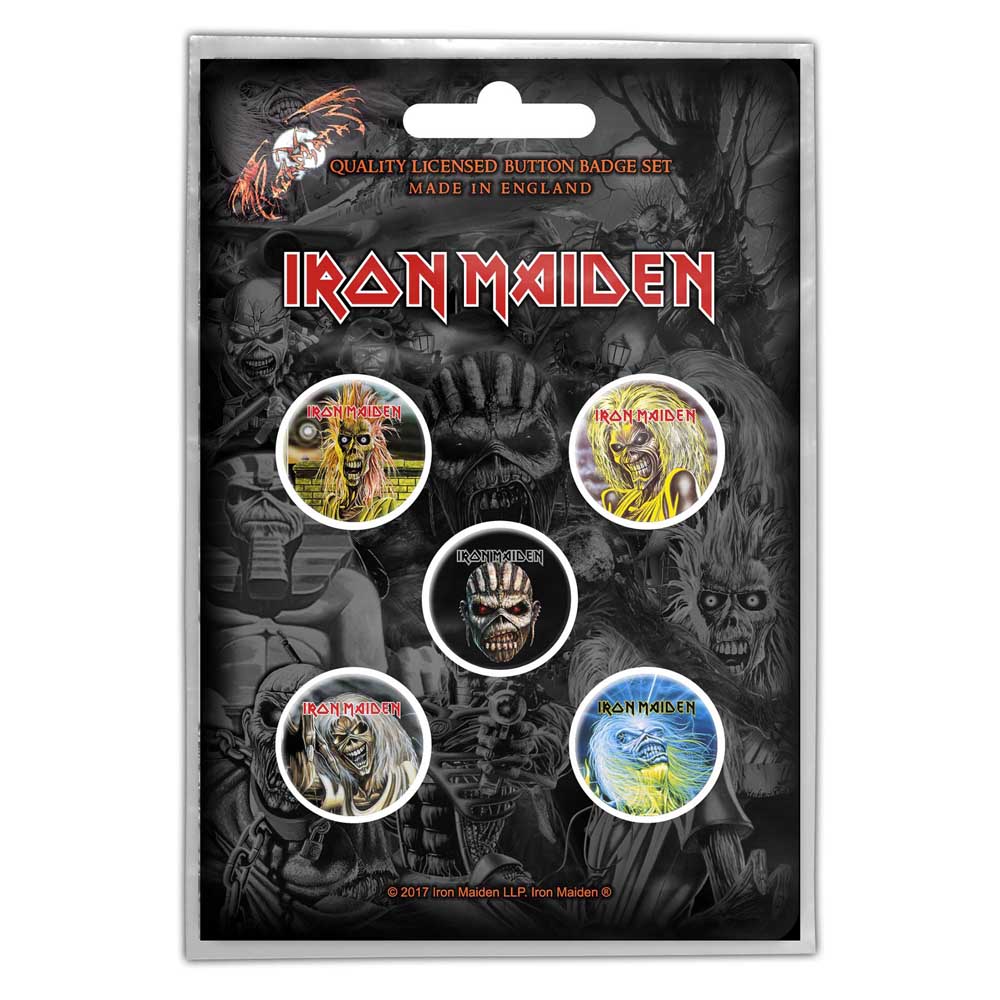 Iron Maiden - Faces Eddie Button Pack