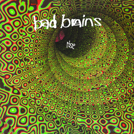 Album cover art for Bad Brains - Rise featuring a colorful, patterned design with the band's name and album title.