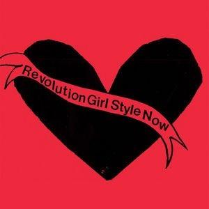 Black heart with a red banner reading 'Revolution Girl Style Now' on a red background