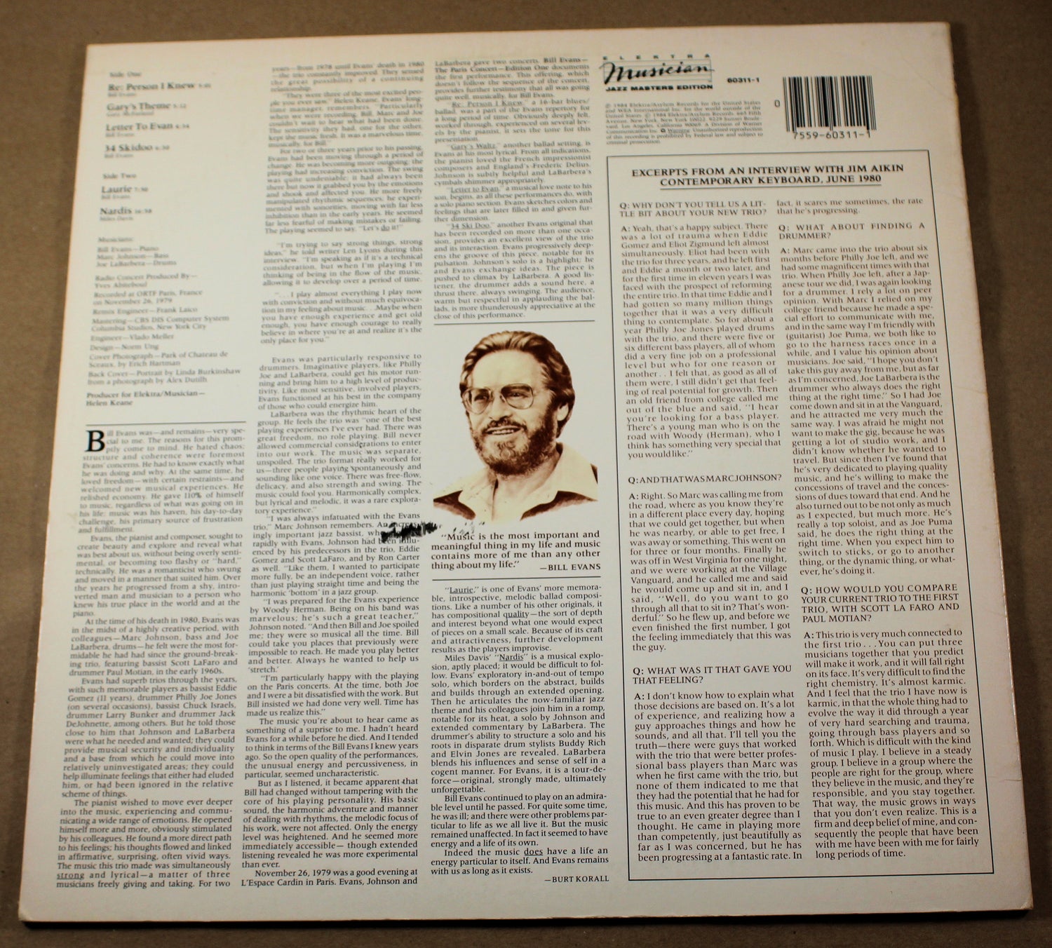 Evans, Bill - Paris Concert, Edition Two