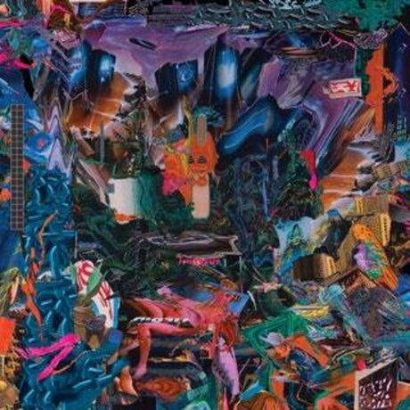 Album cover art for Black Midi - Cavalcade, featuring a vibrant and colorful collage of various characters and elements.