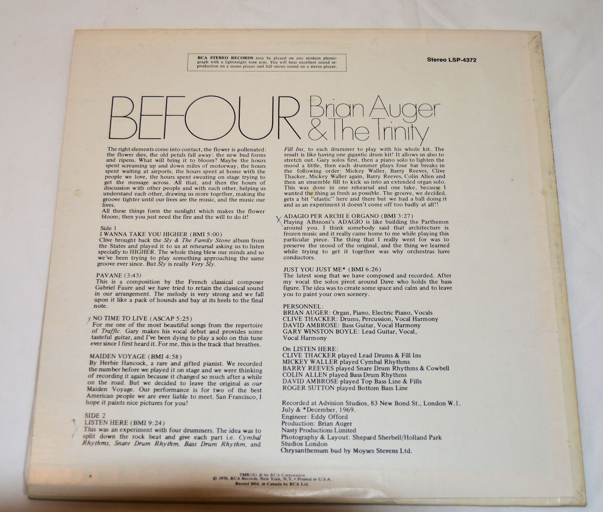 Auger, Brian & The Trinity - Befour