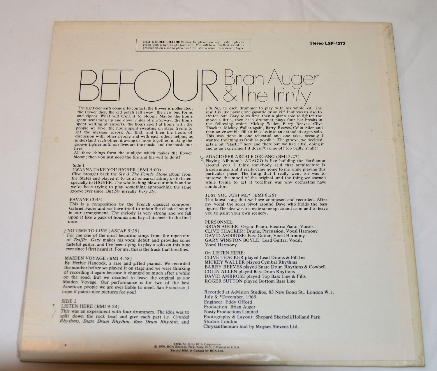 Auger, Brian & The Trinity - Befour