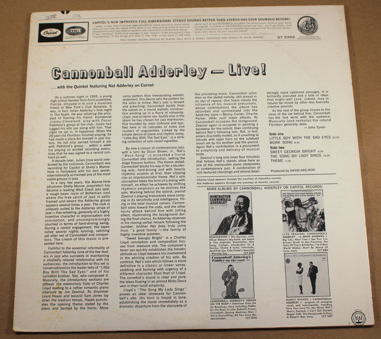 Adderley, Cannonball - Live