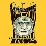 Album cover with a stylized face and text on a yellow background