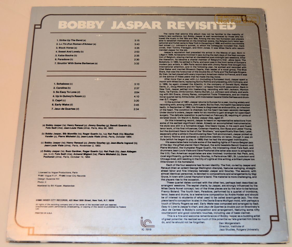Jaspar, Bobby - Revisited