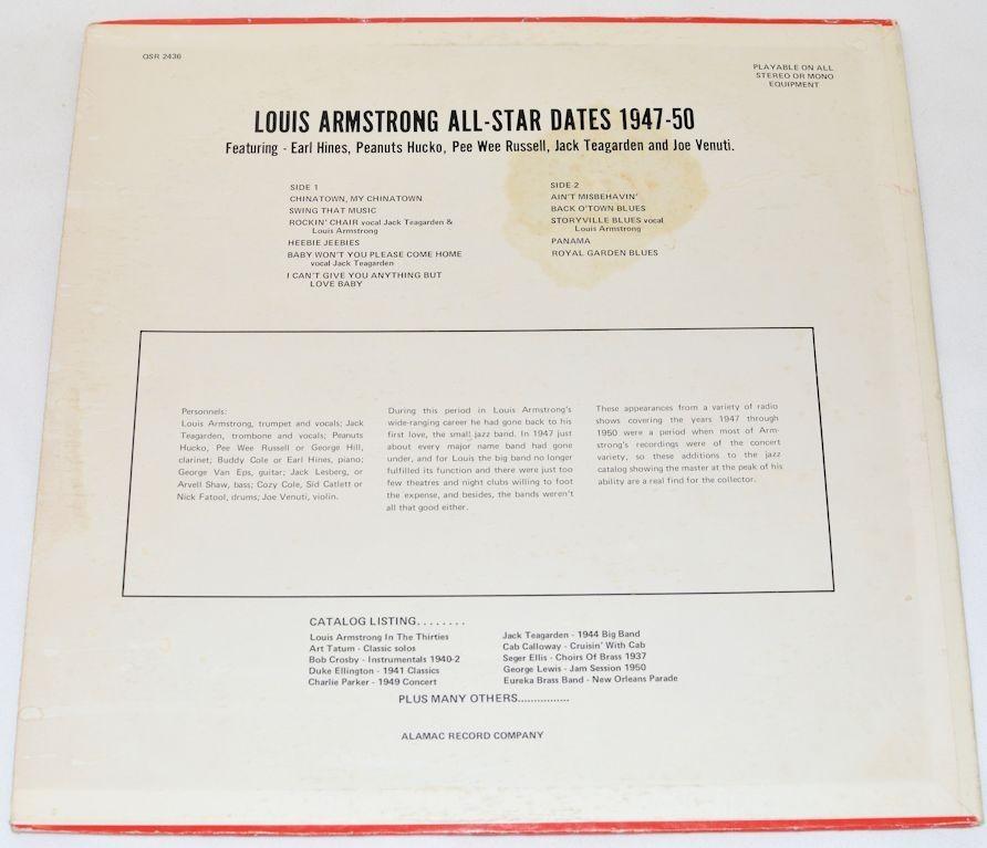 Armstrong, Louis - All-Star Dates