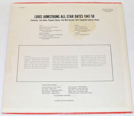 Armstrong, Louis - All-Star Dates