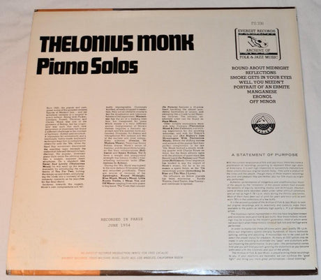 Monk, Thelonius - Piano Solos