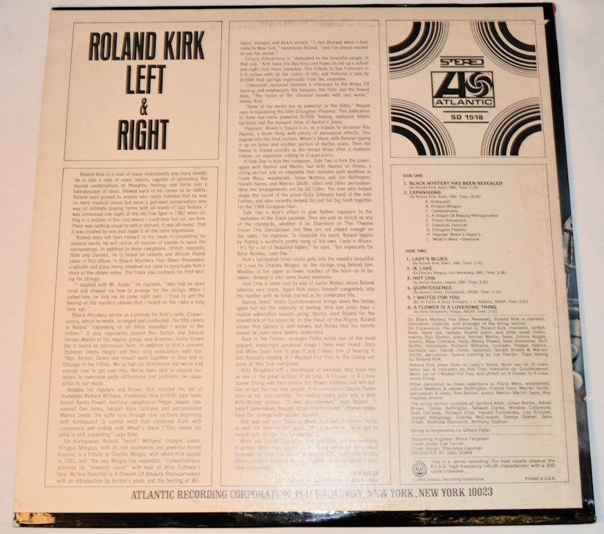 Kirk, Roland - Left & Right