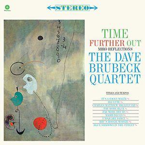 Album cover of 'Time Further Out' by The Dave Brubeck Quartet with abstract design and text.