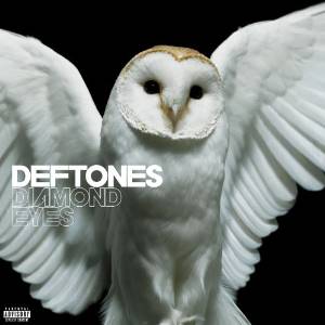 Album cover of Deftones - Diamond Eyes featuring an owl with spread wings against a dark background.
