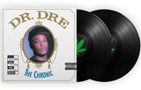 This image features the album cover of "The Chronic" by Dr. Dre, a seminal work in hip hop music released in 1992.