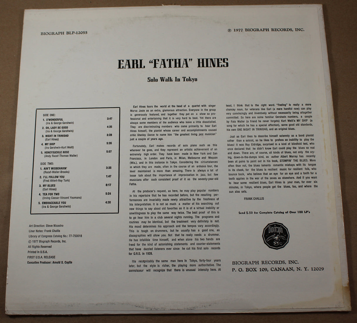 Hines, Earl Fatha - Solo Walk In Tokyo