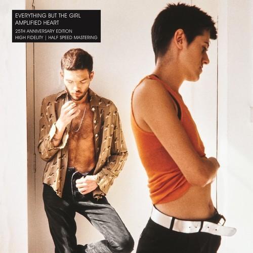 Album cover with two people leaning against a wall, featuring text about 'Everything But The Girl' music album.