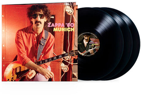 A vinyl record titled 'Zappa '80: Munich' with an image of Frank Zappa on the cover, along with the band and album title.
