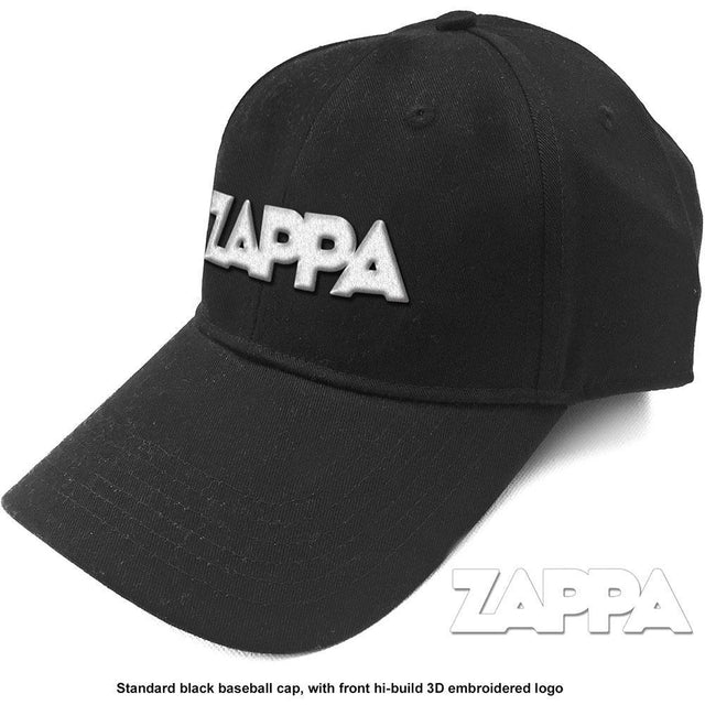 A black baseball cap with the text 'Zappa' embroidered on the front.