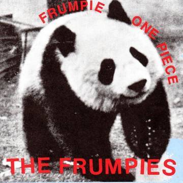 A vinyl record titled 'FRUMPIE ONE PIECE' featuring a black and white panda on the cover.