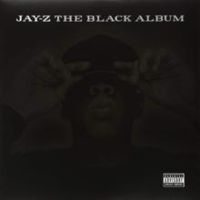 Vinyl record album cover for Jay-Z's album The Black Album featuring a dark image of Jay-Z with the album title text.