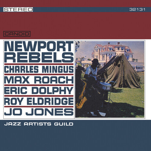 Album cover for 'New Port Rebels' by Jazz Artist Guild featuring photographs of Charles Mingus and Max Roach with the text 'Jazz Artists Guild' and '3211'.