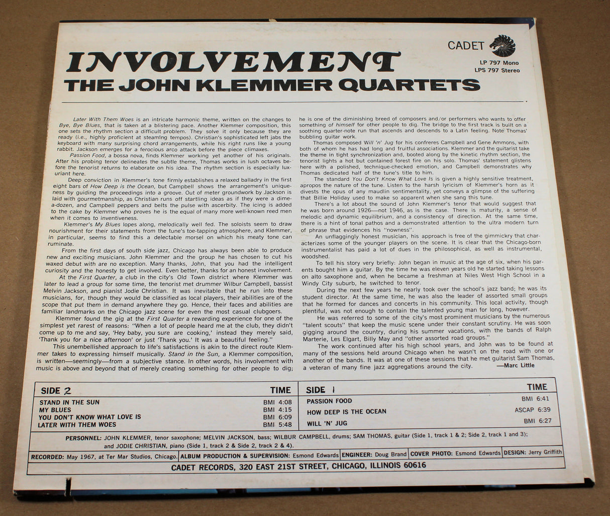 Klemmer, John Quartets - Involvement