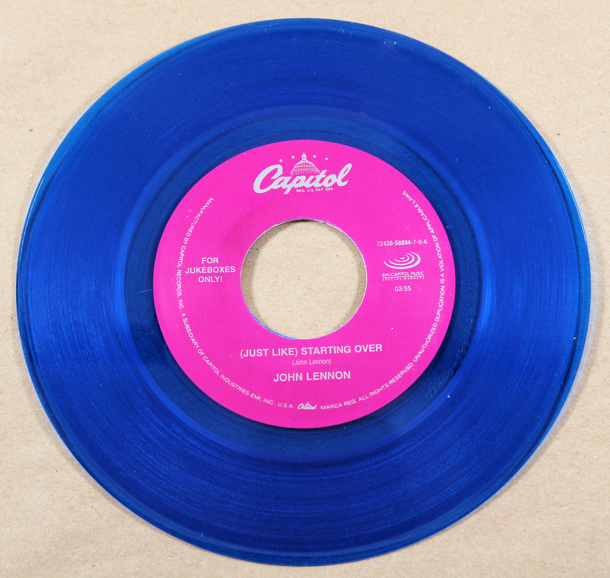 Lennon, John - Just Like Starting Over/Watching The Wheels