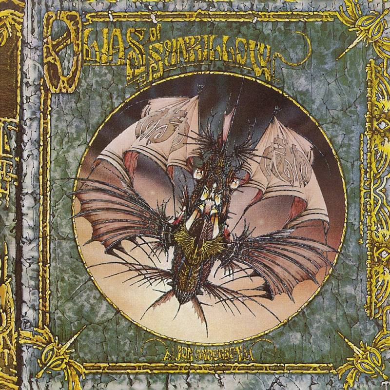 Illustrated artwork front cover of Yes frontman Jon Anderson release titled 'Olias of Sunhillow'.