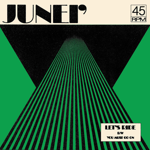 Album cover with green and black design, text 'JUNE' and '45 RPM'.