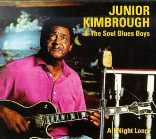 Album cover featuring Junior Kimbrough playing guitar with a microphone and scenic background