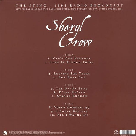 Crow, Sheryl - Sting 1994 Radio Broadcast