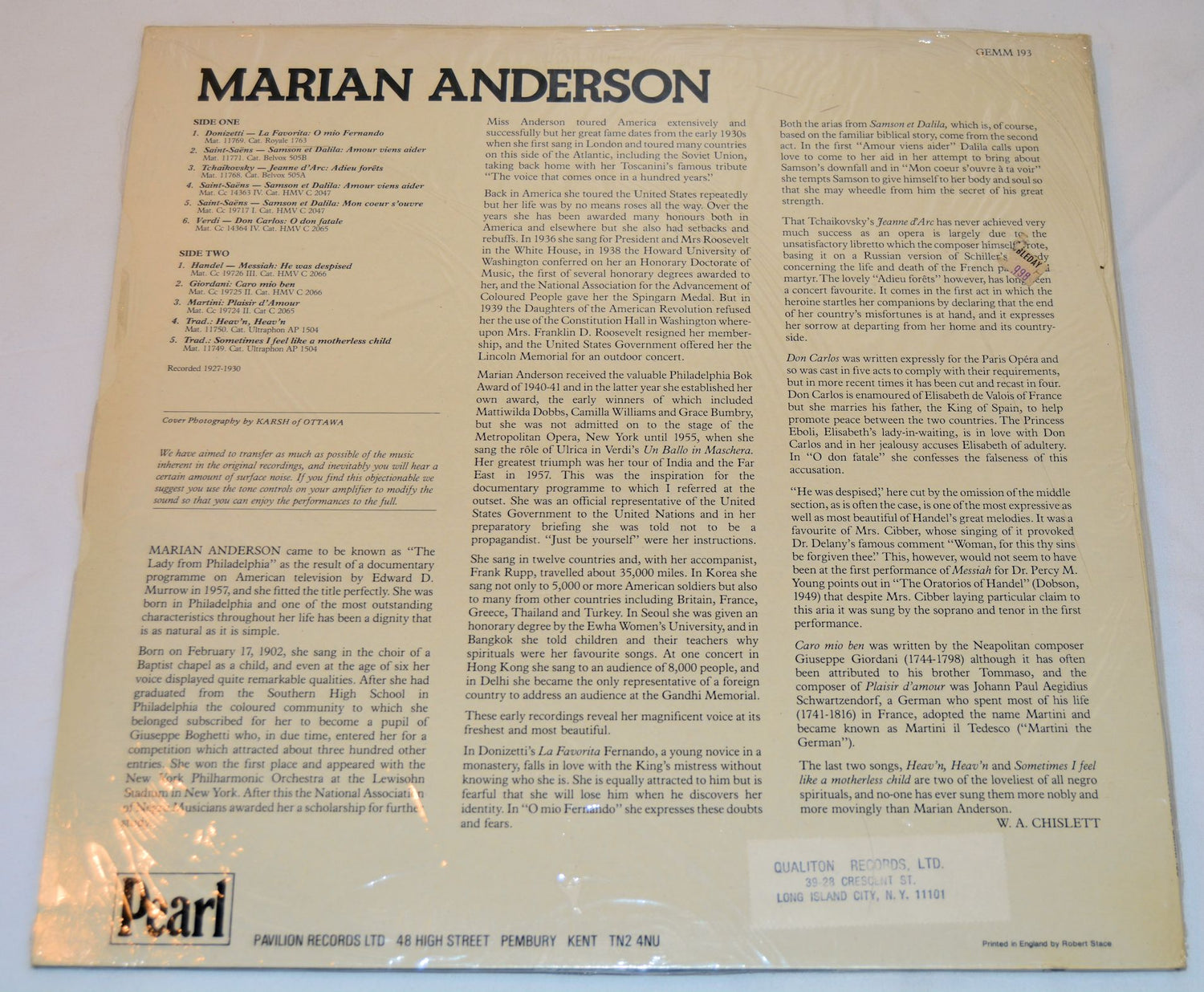Anderson, Marian - Marian Anderson