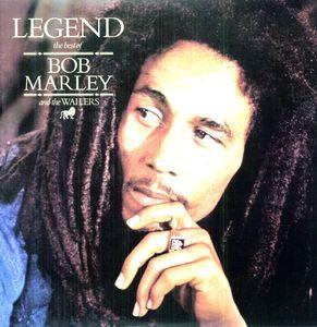 Cover of the vinyl record 'Legend' by Bob Marley and the Wailers, featuring an image of Bob Marley with a contemplative expression.