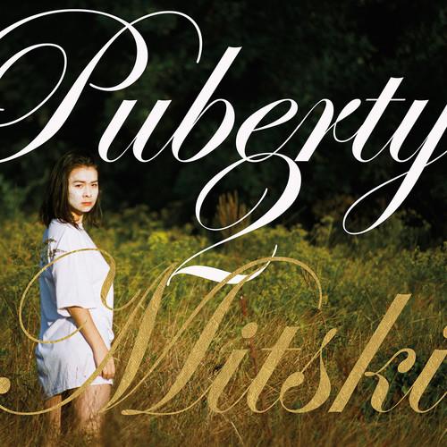 Album cover with a person in a field and the word 'Puberty' in stylized text.