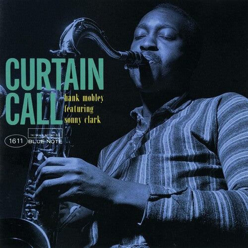 Vinyl record cover featuring the artist Hank Mobley with the title 'Curtain Call' and the Blue Note logo.