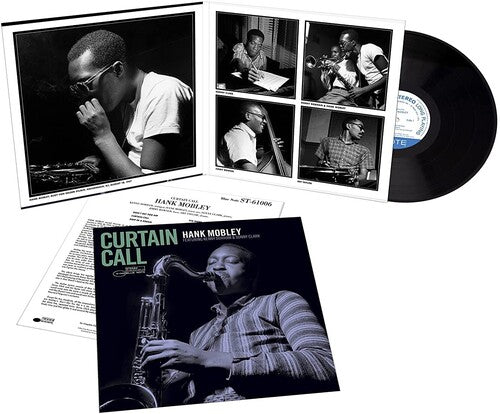 Vinyl record cover featuring the artist Hank Mobley with the title 'Curtain Call' and the Blue Note logo.