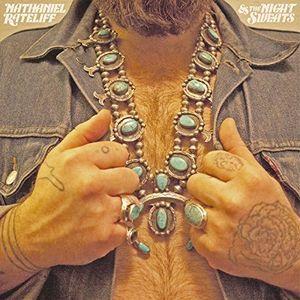 A vinyl record album cover featuring Nathaniel Rateliff with a necklace, against a beige background.