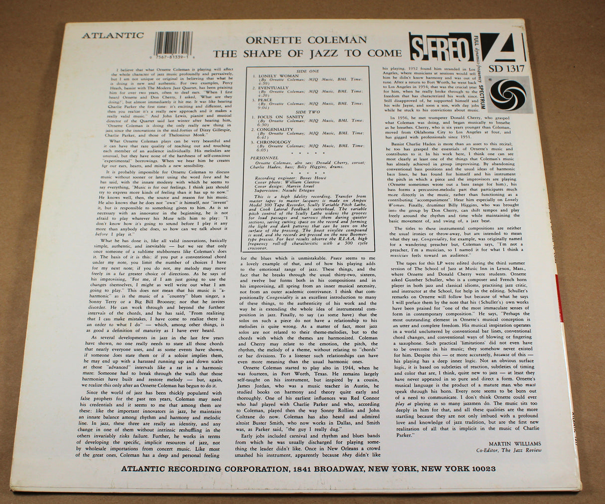 Coleman, Ornette - Shape Of Jazz To Come