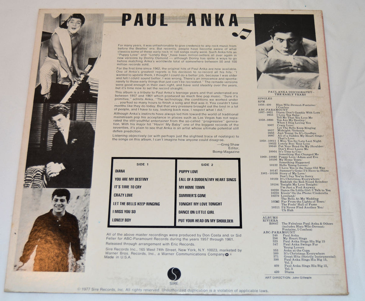 Anka, Paul - Vintage Years 1957-1961