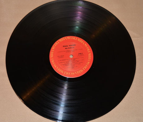 'Paul Young' 'No Parlez' Vinyl Record with a red Columbia label.