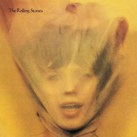 Album cover with a person's face partially obscured by a scarf, featuring 'The Rolling Stones' at the top.