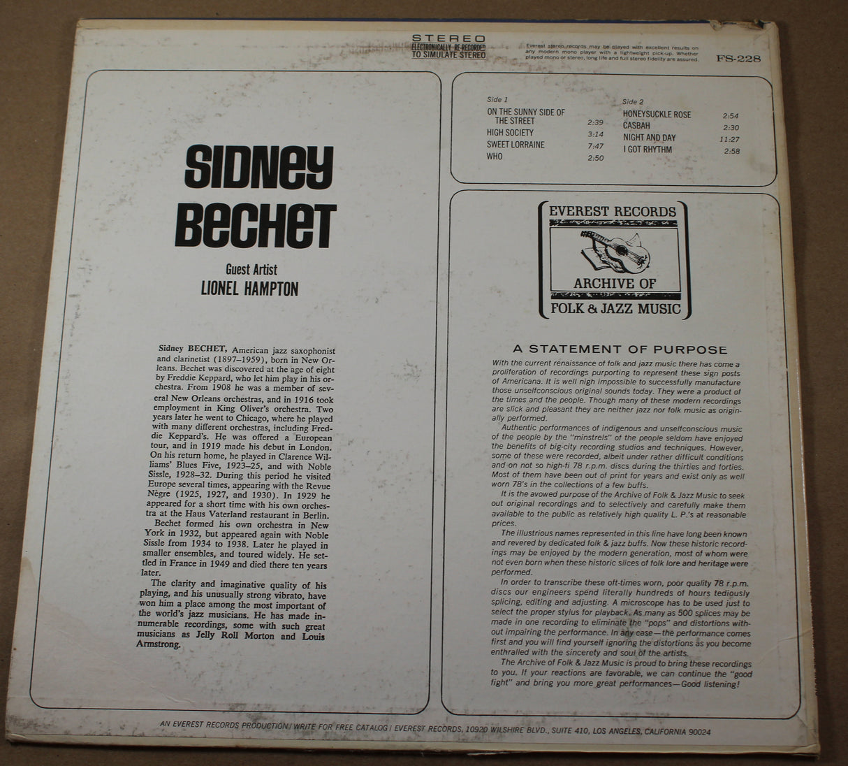 Bechet, Sidney - Guest Artist Lionel Hampton