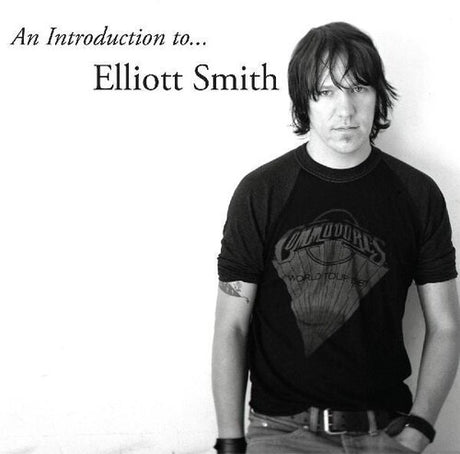 A black and white image of Elliott Smith, with the title 'An Introduction to... Elliott Smith' above it.
