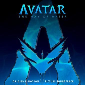 Avatar: The Way of Water movie poster with a silhouette against a dark background