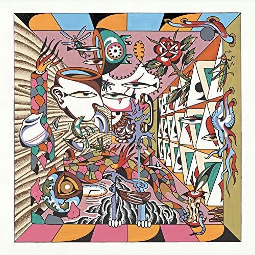 Album cover art for Billy Strings' album 'Home', featuring a colorful and intricate illustration with various abstract and representational elements.