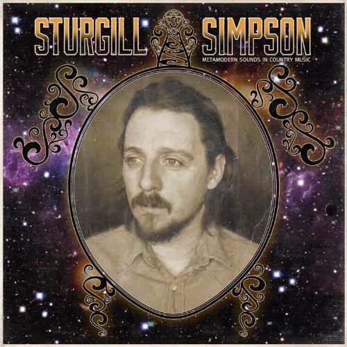Album cover with portrait of a man and text 'Sturgill Simpson' against a cosmic background