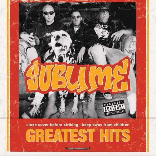 members of sublime with a dog sitting on a couch on their greatest album cover