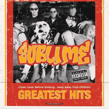 members of sublime with a dog sitting on a couch on their greatest album cover