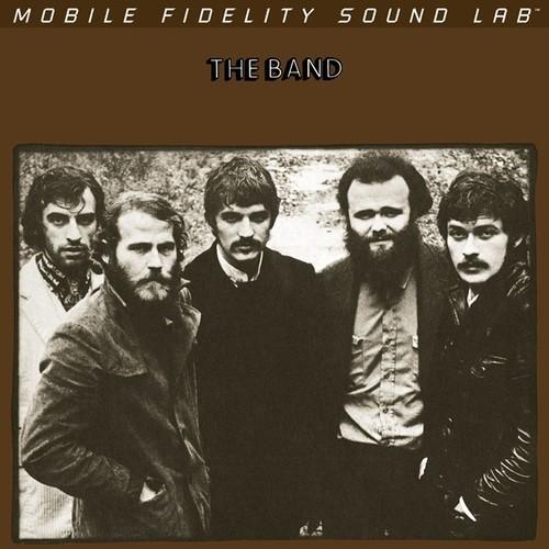Album cover of 'The Band' by Mobile Fidelity Sound Lab with a black and white photo of five band members.