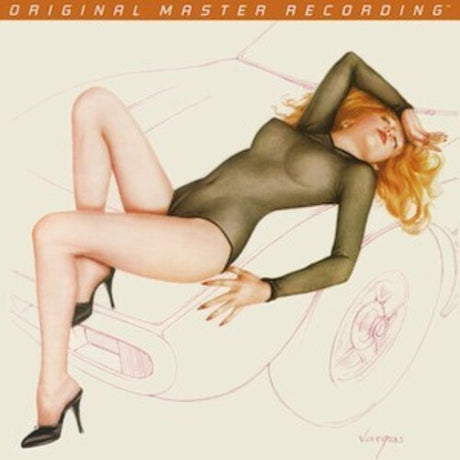 Album cover with a stylized illustration of a woman in a bodysuit on a geometric patterned background.