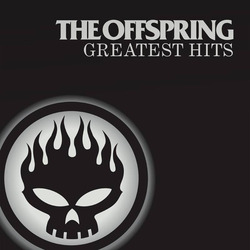 The Offspring - Greatest Hits vinyl record cover featuring a black and white skull logo.